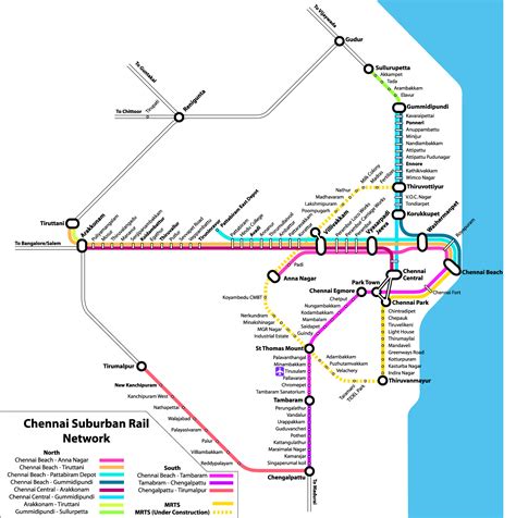 Chennai Local Train Map – Route Map