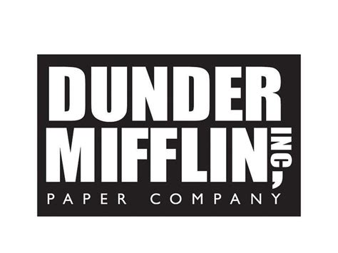 Dunder Mifflin Paper Company, Inc. Logo Vinyl Sticker - Official The Office Merchandise | The ...