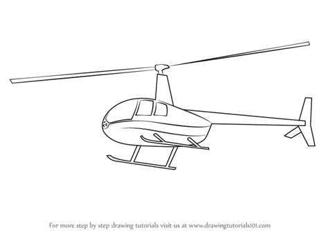 How to Draw a Flying Helicopter (Rotorcrafts) Step by Step | DrawingTutorials101.com