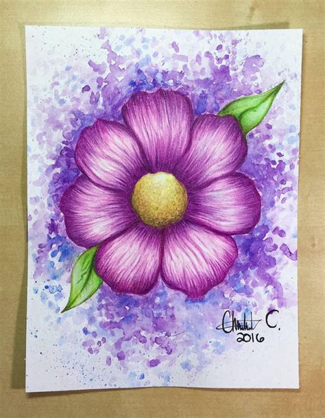 Watercolor Pencil Drawing of a Flower by Artistlizard101 | Watercolor pencil art, Flower ...