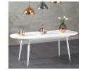 Renoir Extendable Dining Table In Taupe And Grey Gloss