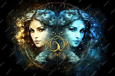 Premium AI Image | Gemini magical zodiac sign astrology Generative ai ...