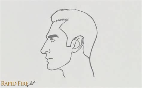 How To Draw A Man Face Side View