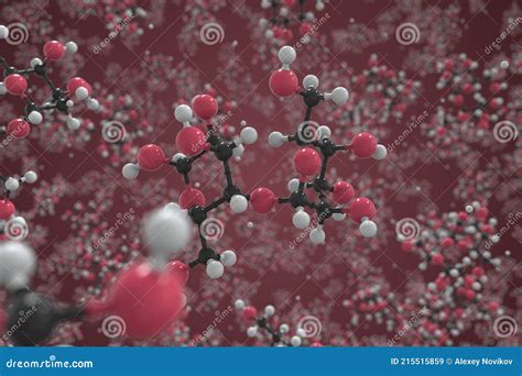 Maltose Molecule Made with Balls, Conceptual Molecular Model. Chemical ...