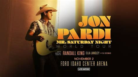 Jon Pardi Mr Saturday night World Tour 2023 | Ford Idaho Center