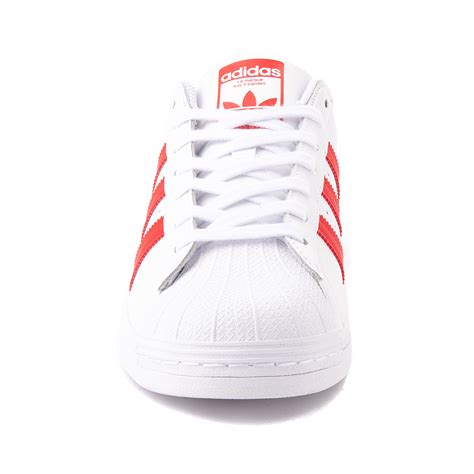 adidas Superstar Athletic Shoe - White / Vivid Red | Journeys