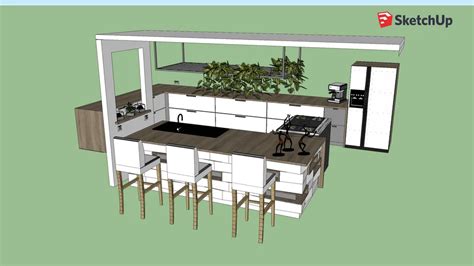 Cuisine modern Kitchen | 3D Warehouse | Small house design, Warehouse kitchen, Clinic interior ...