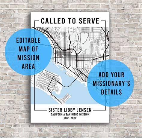 Custom LDS Mission Map LDS Missionary Gift Printable LDS | Etsy