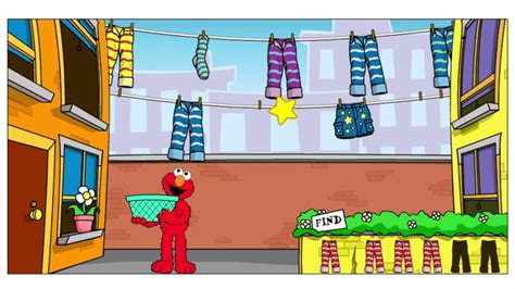 Sesame Street Elmo Laundry Game Episode 3 Fun Baby Fun Fun - YouTube