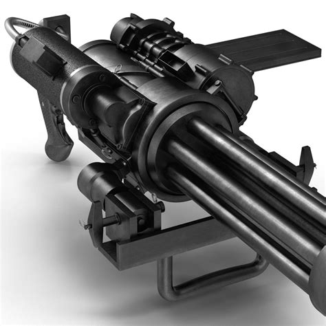 3d minigun modeled realistic model