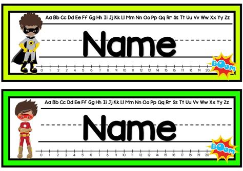 These super hero theme names plates and name tags are perfect to use in ...