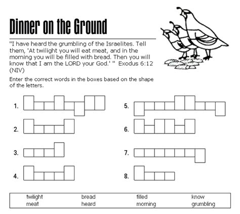 Manna from Heaven Word Shape | Sermons4Kids