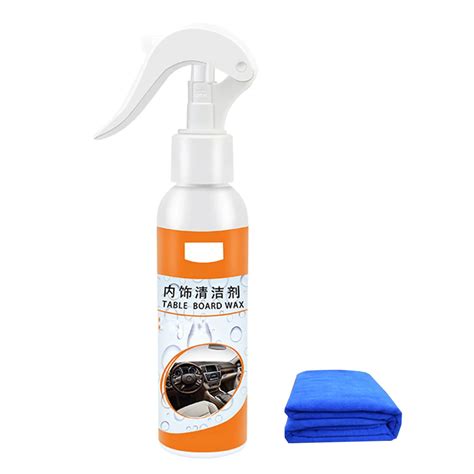 Car Interior Cleaner Interior Quick Detailer Cleaner Car Surfaces Plastics Cleaner With Towel ...