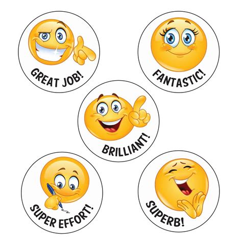 Stickers Parents / Enseignants | Wow! Emoji Autocollants de Récompense Anglais