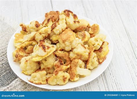 Vegetables Cauliflower Fried in Egg and Flour Batter Stock Image - Image of health, agriculture ...