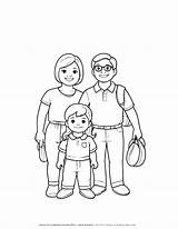 Unleash Creativity With Our Happy American Family Coloring Page sketch template