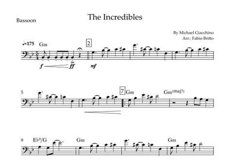 The Incredibles (main Theme) (arr. Fabio Britto) Sheet Music | Michael ...