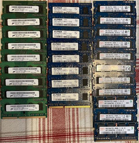 Used Lot of 28 (mixed brands) 2GB 1Rx8 PC3-12800S Laptop RAM - UBB.threads