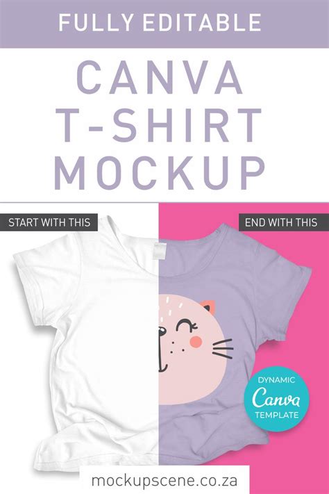 Fully Editable Canva T-shirt Mockup | Shirt mockup, Colorful shirts ...