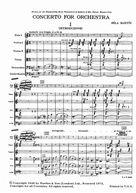 Bartók, Béla - Concerto for Orchestra - Score