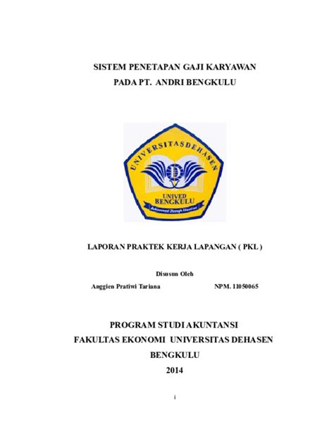 (DOC) SISTEM PENETAPAN GAJI KARYAWAN PROGRAM STUDI AKUNTANSI FAKULTAS EKONOMI UNIVERSITAS ...