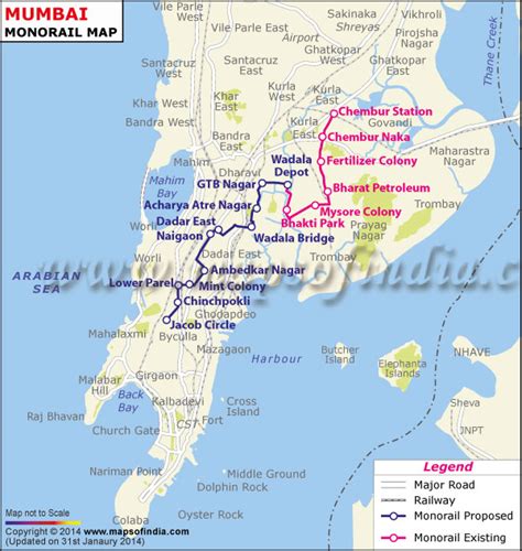 Monorail Mumbai Route Map - Tourist Map Of English