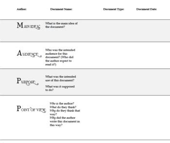 Primary Source Analysis Worksheet by Erika Nardin | TpT