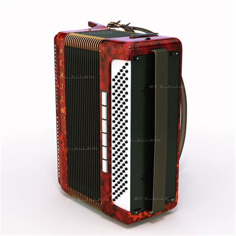 accordion hohner 3d model