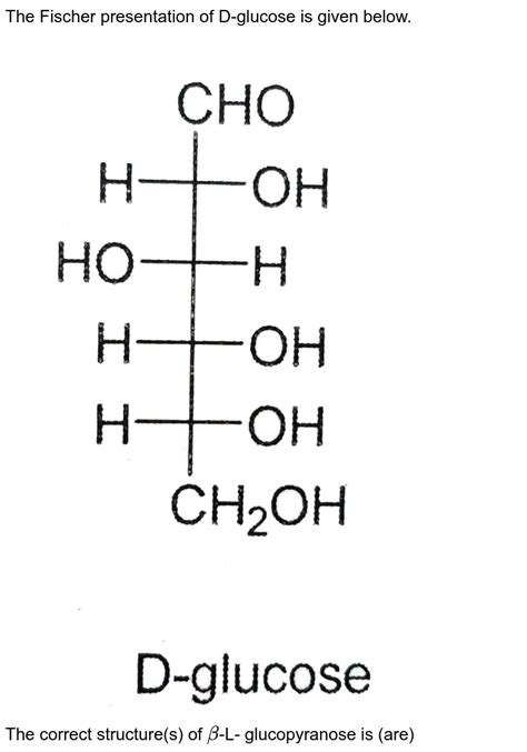 The Fischer projection of D-glucose is :i Give the Fischer project