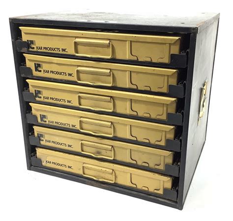 Lot - Hardware Parts Storage Six Drawer Cabinet