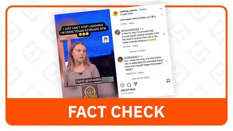 FACT CHECK: Greta Thunberg 'vegan grenades’ video is fake