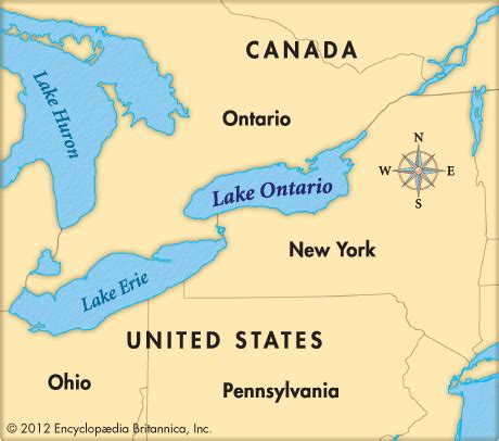 Map Of Lakes In Ontario - Topographic Map World