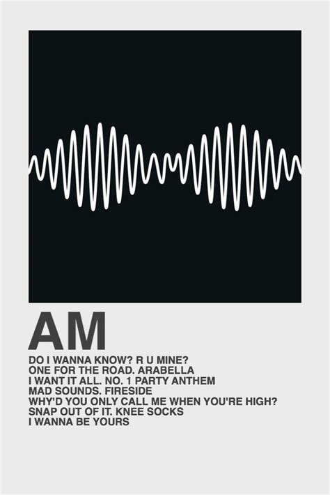 AM Poster | Music album covers, Music poster ideas, Minimalist music