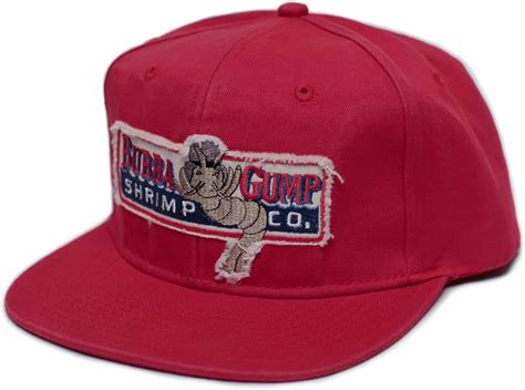 Amazon.com: Bubba Gump Shrimp Co. Unisex-Adult One Size Embroidered Distressed Cap Red: Clothing