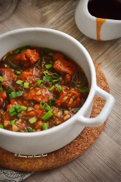 Chicken Manchurian with Gravy - Savory&SweetFood