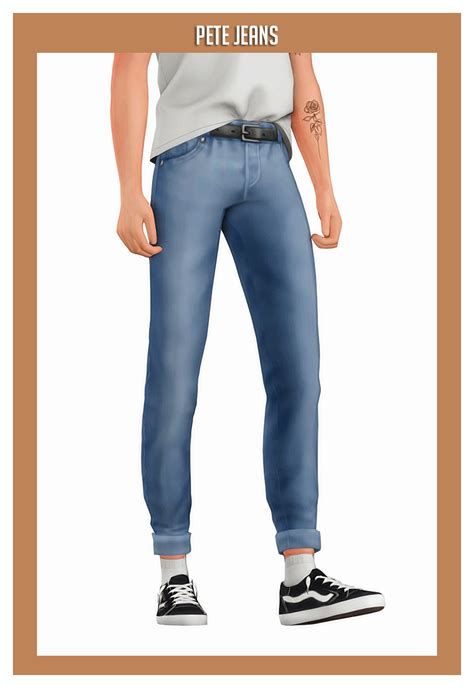 clumsyalienn #sims #4 #cc #clothes #male #jeans sims 4 mm maxis match male jeans cc custom ...