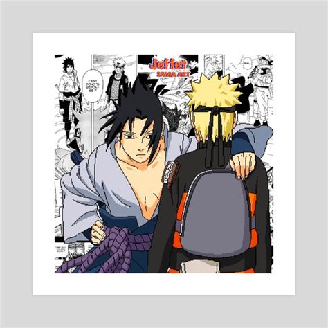 Pixel art / Naruto X Sasuke, an art print by Jeffet Samaart - INPRNT