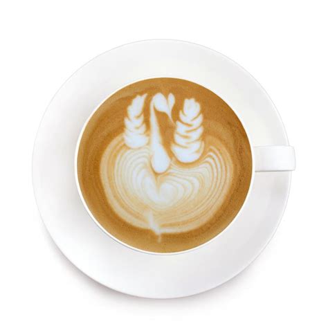 Top view latte art coffee on white background 11041008 Stock Photo at ...