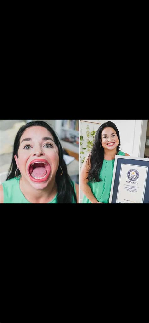 Samantha Ramsdell - world record holder, biggest female mouth : r/itsroger