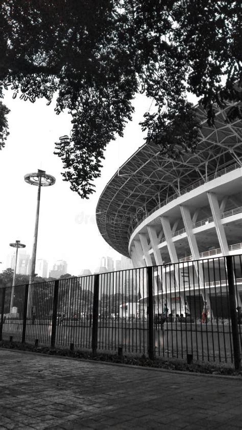 Gelora Bung Karno Stadium with Background Building Editorial Image - Image of stadium, gelora ...