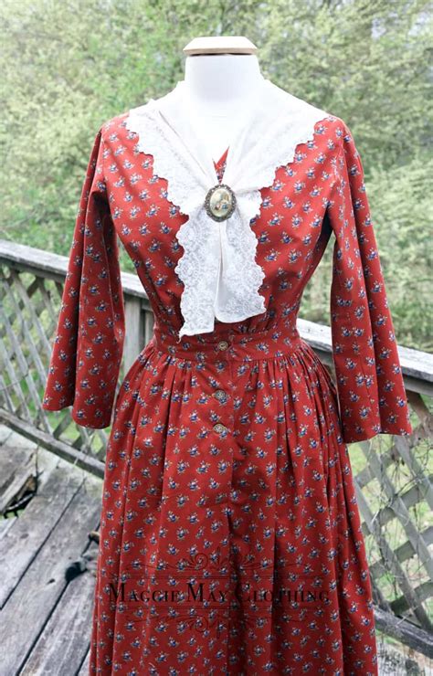 1870s homesteader dress – Maggie May Clothing- Fine Historical Fashion