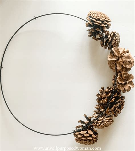 How to Make an Easy 30-Minute Pine Cone Wreath - A Well Purposed Woman