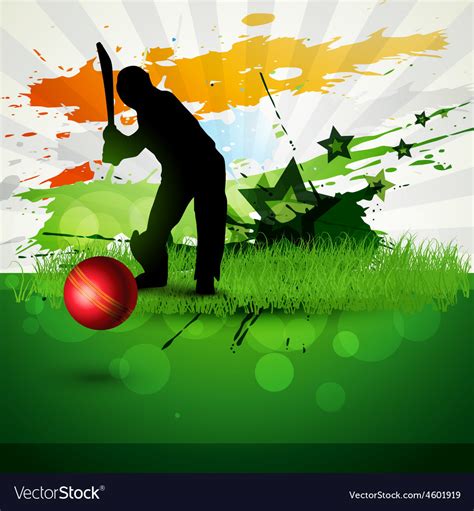 Cricket background Royalty Free Vector Image - VectorStock