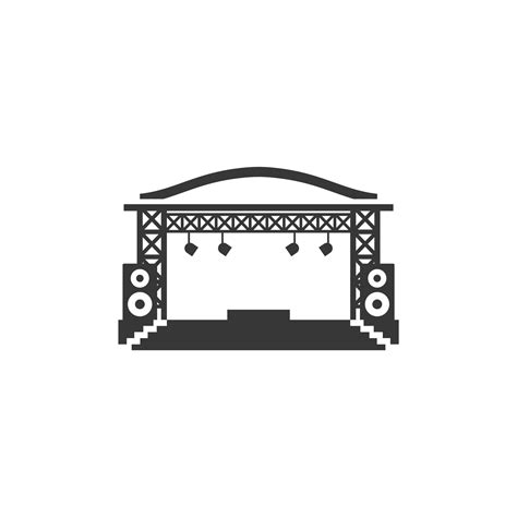 Concert stage illustration vector icon 19588050 Vector Art at Vecteezy