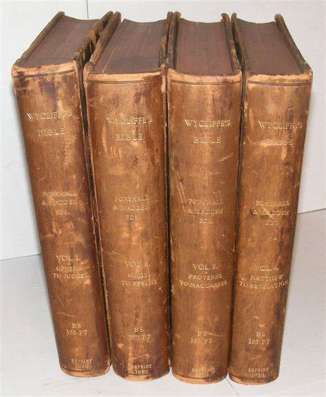 BIBLIO | 1850 Wycliffe Bible First Edition 4 Volumes Folio ( RARE ) by Bible | Hardcover