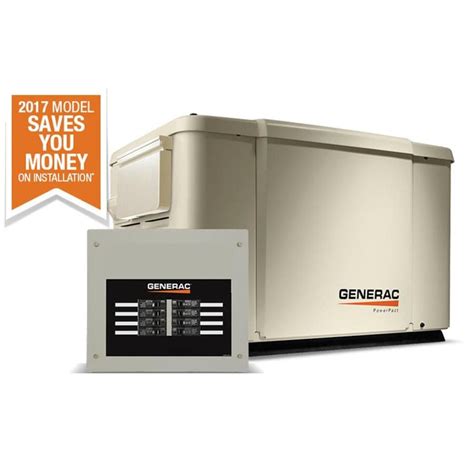 Shop Generac PowerPact 7,500-Watt (LP)/6,000-Watt (NG) Standby ...