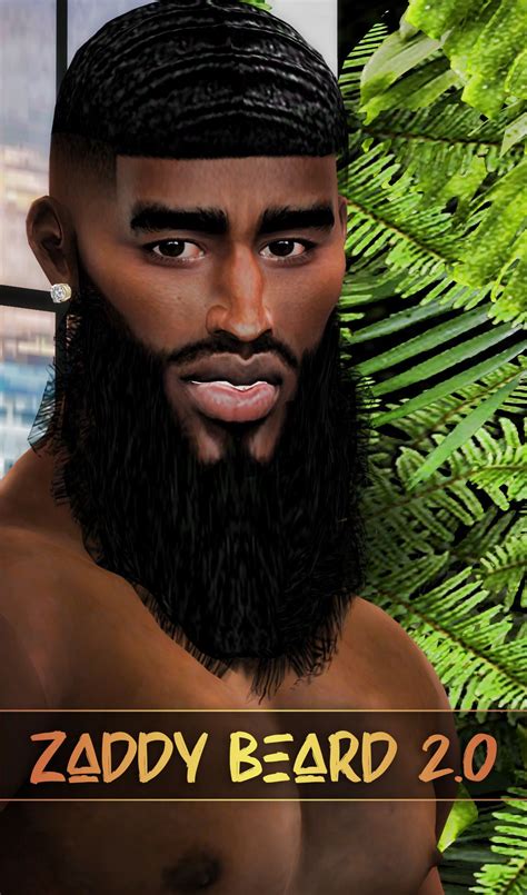 BLS - Zaddy Beard 2.0 | Sims 4 black hair, Sims 4 hair male, Sims 4 body hair