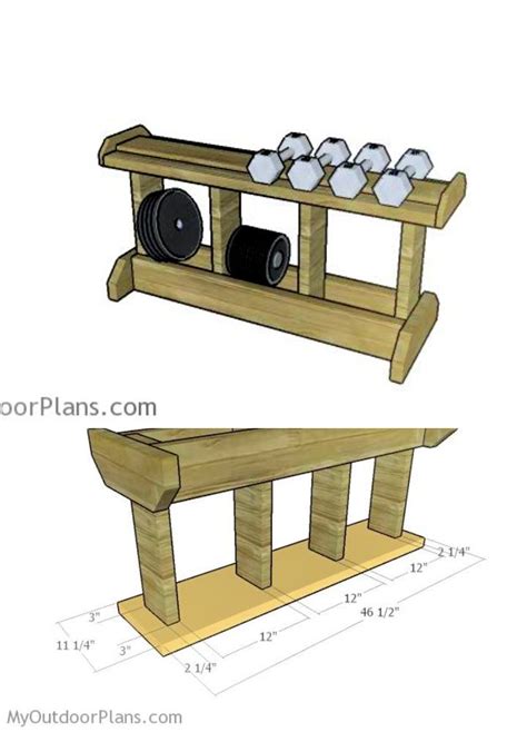 10 Free DIY Dumbbell Rack Plans | Build a Weight Rack | Diy home gym ...