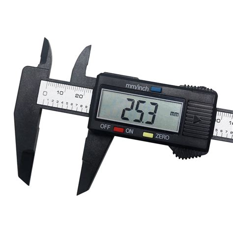 Electronic Vernier Caliper 150mm 6'' LCD Digital Carbon Fiber Vernier Caliper Gauge Micrometer ...