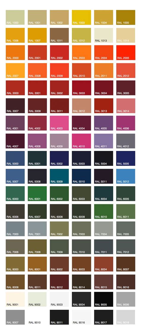 RAL Color | Ral colours, Ral color chart, Color